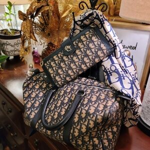 Dior Tan and Blue Women's Bag Set